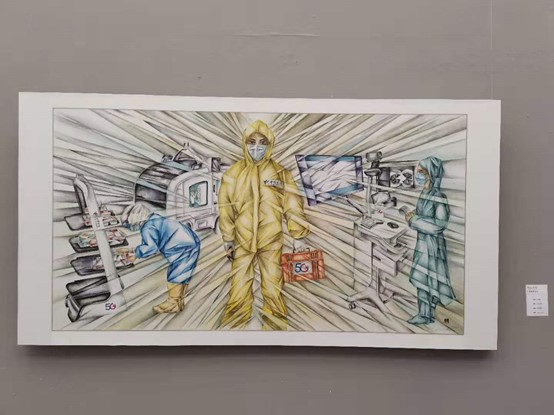 戰疫情 頌英雄 四川電信亮相美術書法作品展